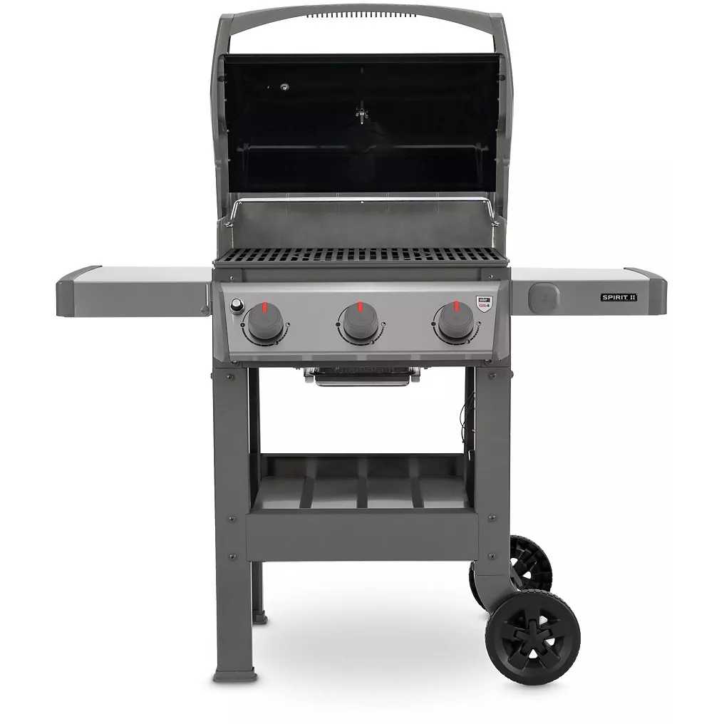 Gasgrill WEBER Spirit II E-310 Schwarz – Grill und Plancha, 3 Brenner auf Wagen, 60×44 cm – Bild 7