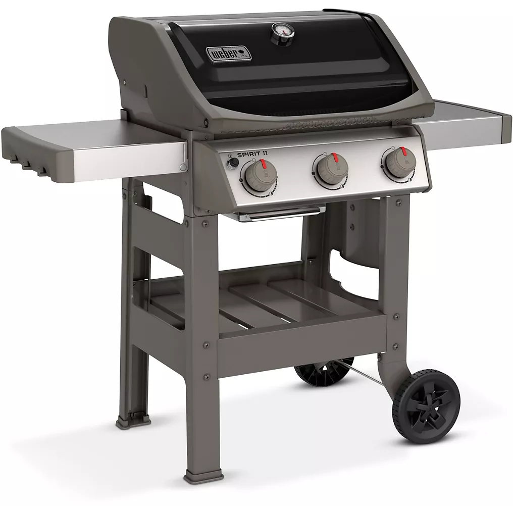 Gasgrill WEBER Spirit II E-310 Schwarz – Grill und Plancha, 3 Brenner auf Wagen, 60×44 cm – Bild 5