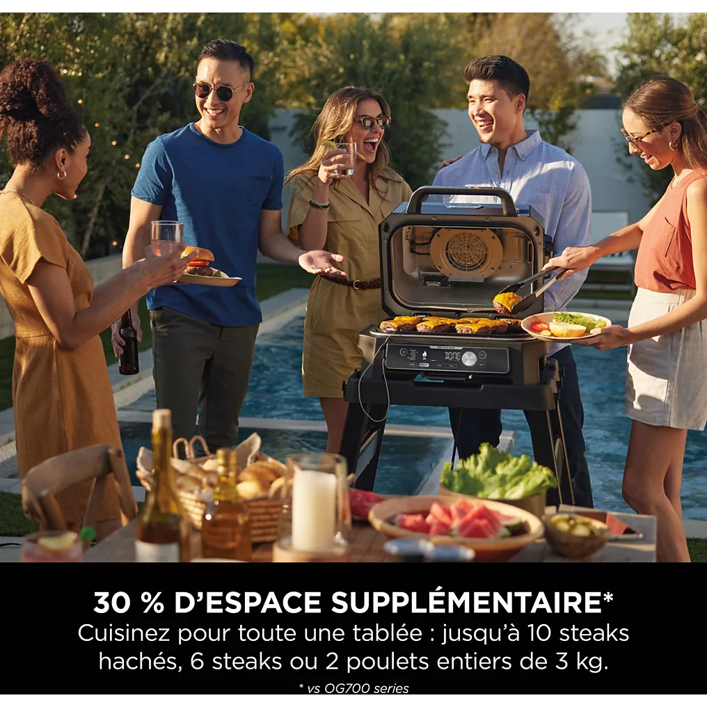 Elektrogrill NINJA OG901EU Woodfire Pro Connect – Tischgerät, 44,5×26,5 cm – Bild 2