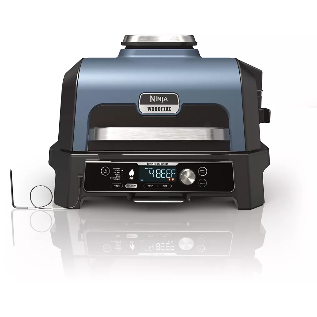Elektrogrill NINJA OG901EU Woodfire Pro Connect – Tischgerät, 44,5×26,5 cm
