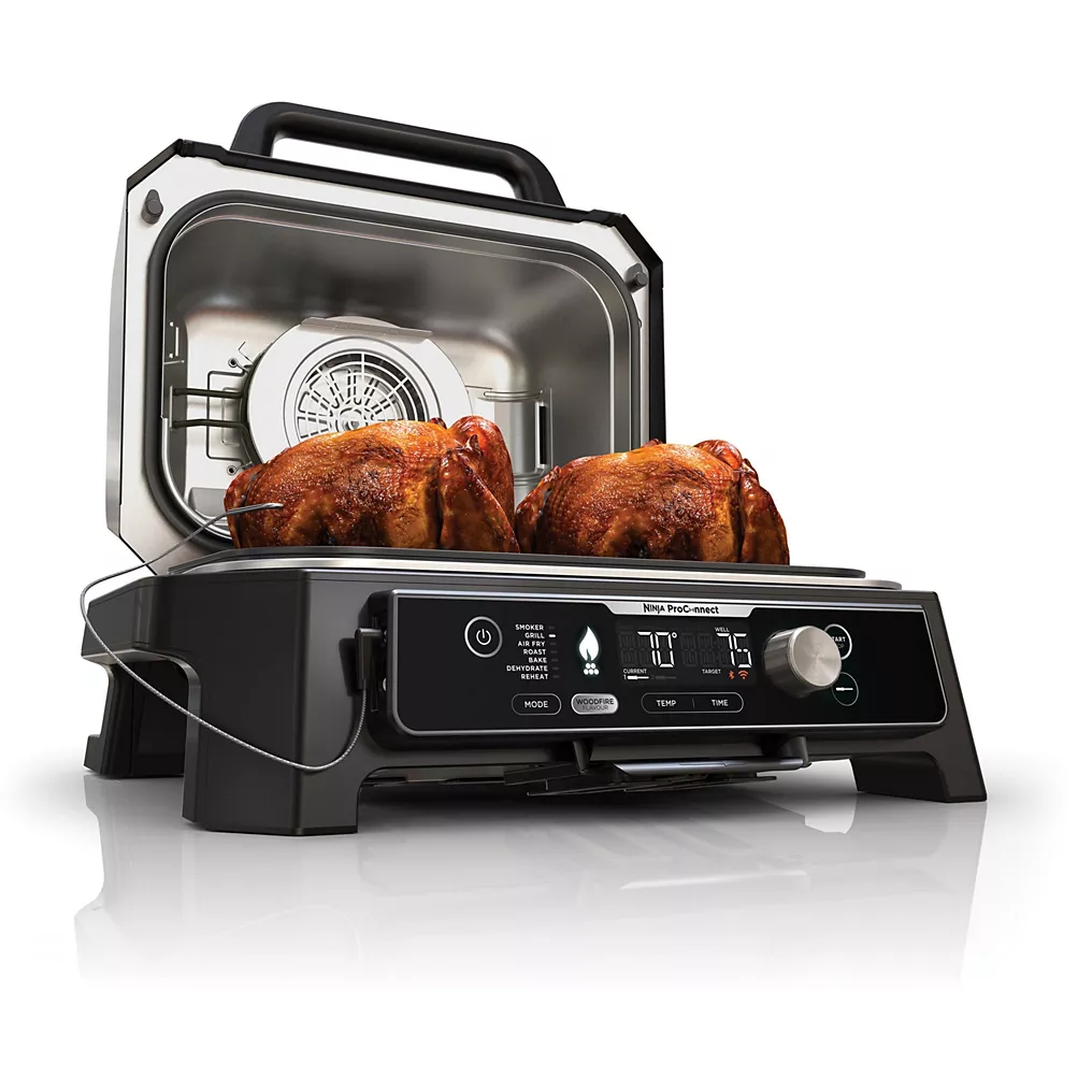 Elektrogrill NINJA OG901EU Woodfire Pro Connect – Tischgerät, 44,5×26,5 cm – Bild 10