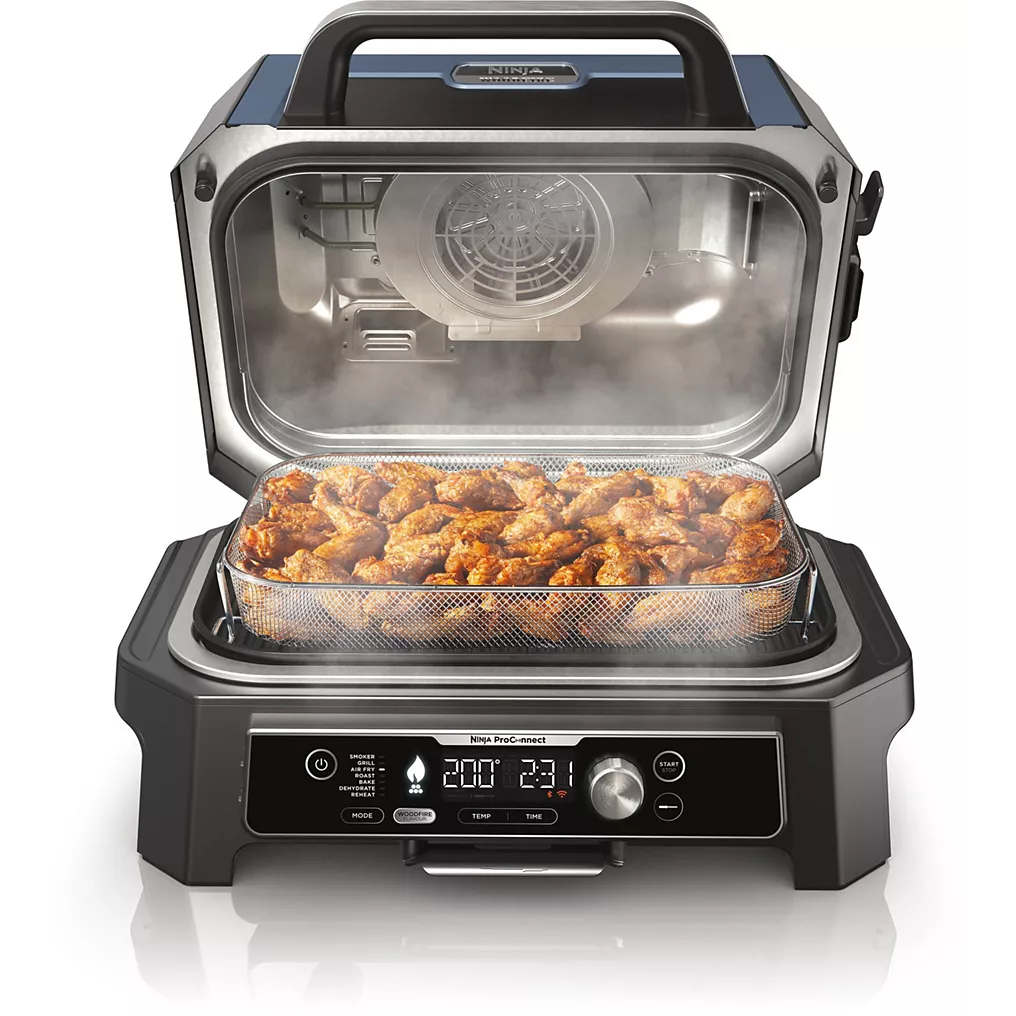 Elektrogrill NINJA OG901EU Woodfire Pro Connect – Tischgerät, 44,5×26,5 cm – Bild 9