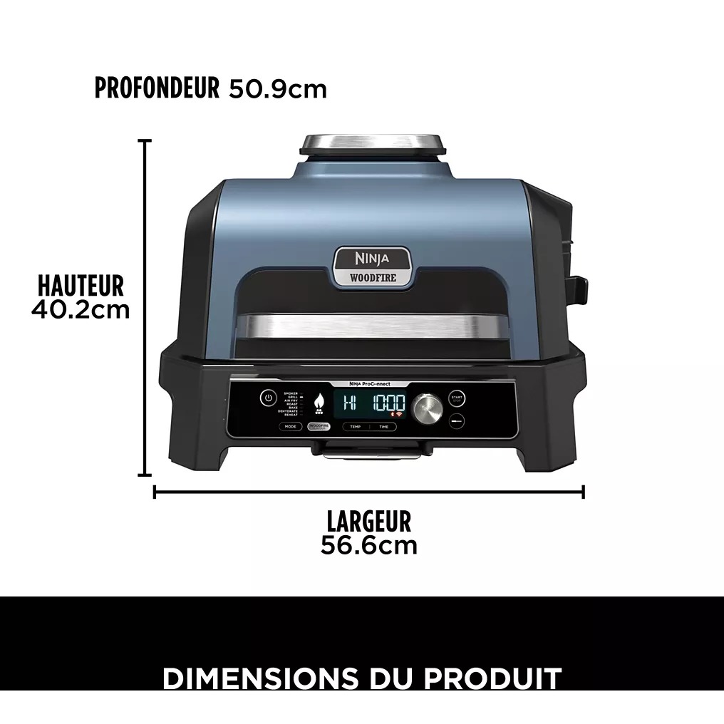 Elektrogrill NINJA OG901EU Woodfire Pro Connect – Tischgerät, 44,5×26,5 cm – Bild 6
