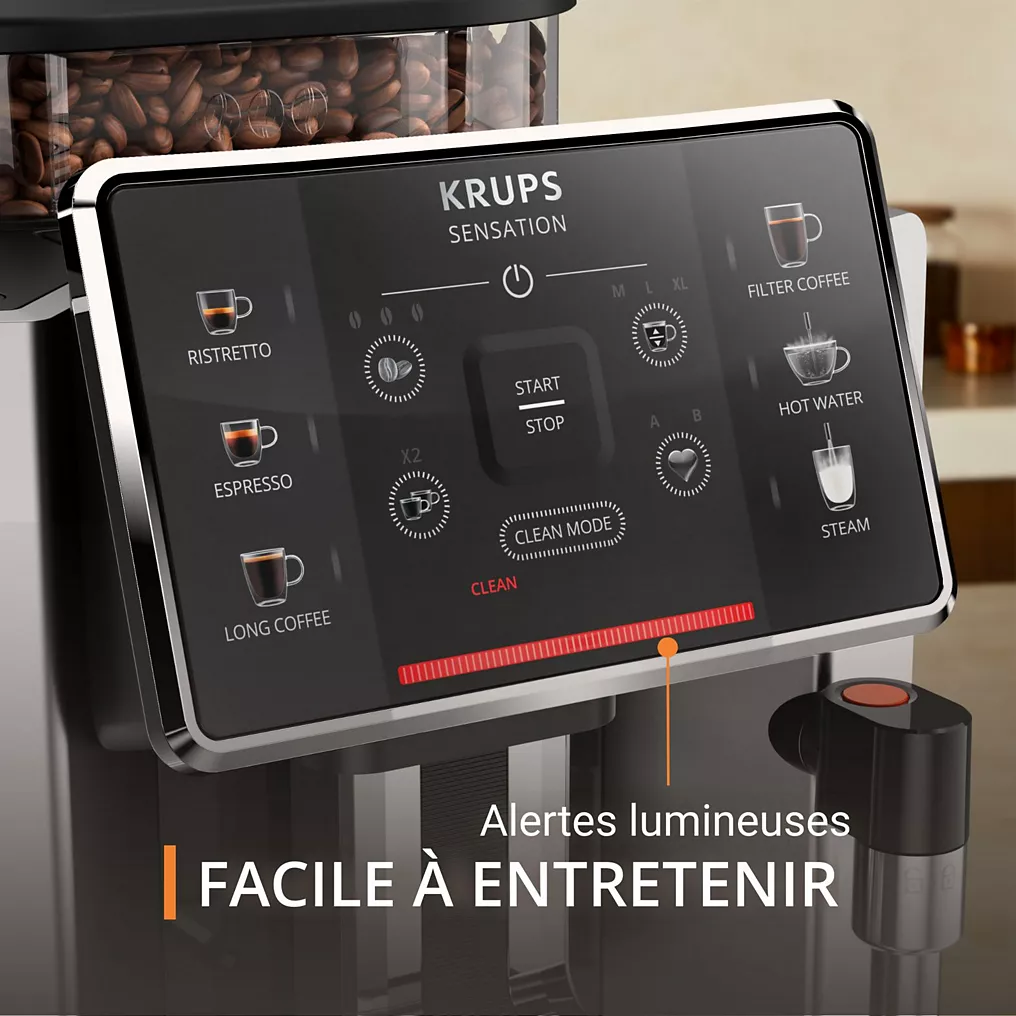 Kaffeevollautomat KRUPS EA910E10 Sensation Silber – Bild 4