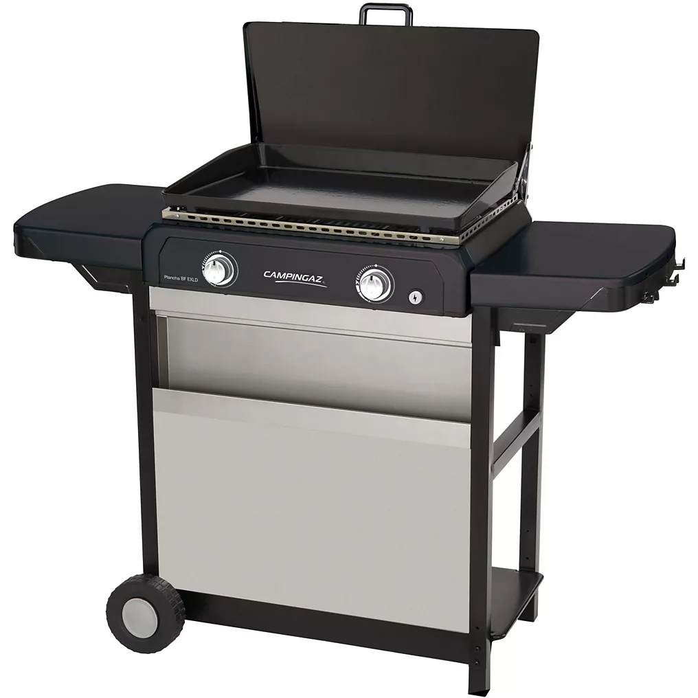 Gas-Plancha CAMPINGAZ BLUE FLAME EXLD 2 Brenner auf Wagen, 60×40 cm – Bild 8