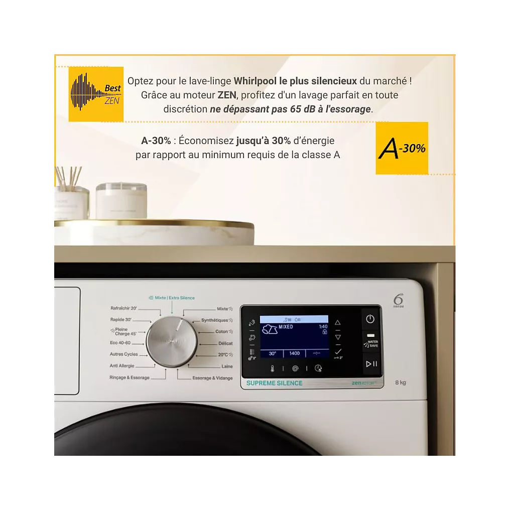 Frontlader-Waschmaschine WHIRLPOOL W7X89B Silence FR – Bild 3