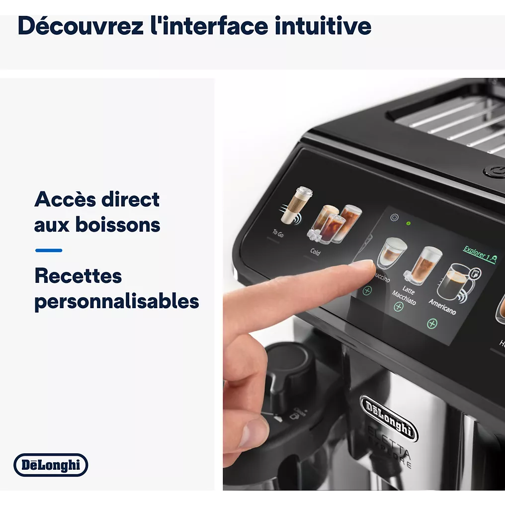 Kaffeevollautomat DELONGHI ECAM450.65.S Eletta Explore Silber – Bild 11