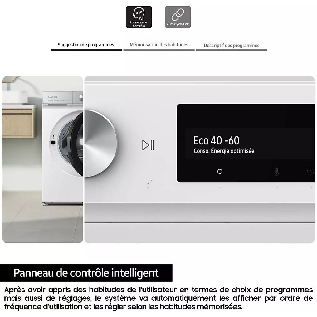Frontlader-Waschmaschine SAMSUNG WW11DB7B94GE Bespoke AI – Bild 2