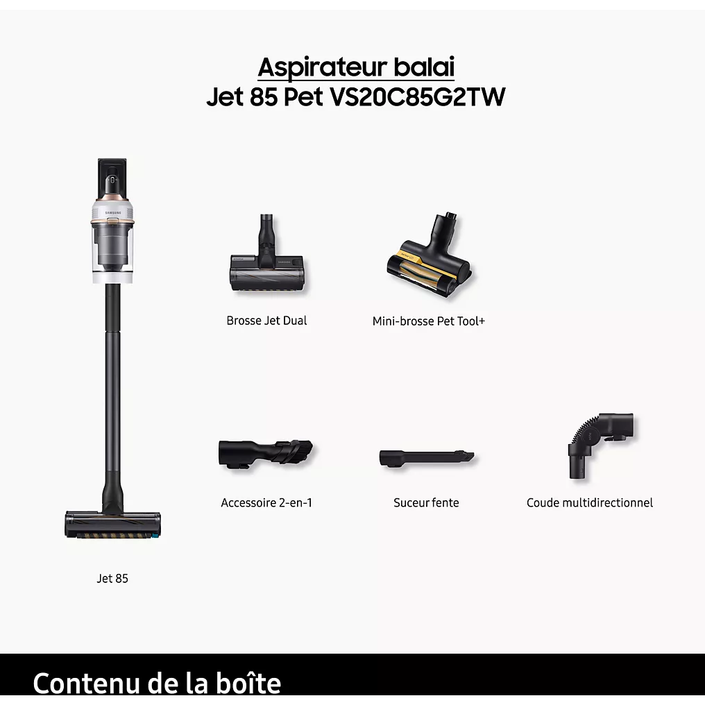 Akku-Staubsauger SAMSUNG Jet 85 Pet VS20C85G2TW – Bild 10