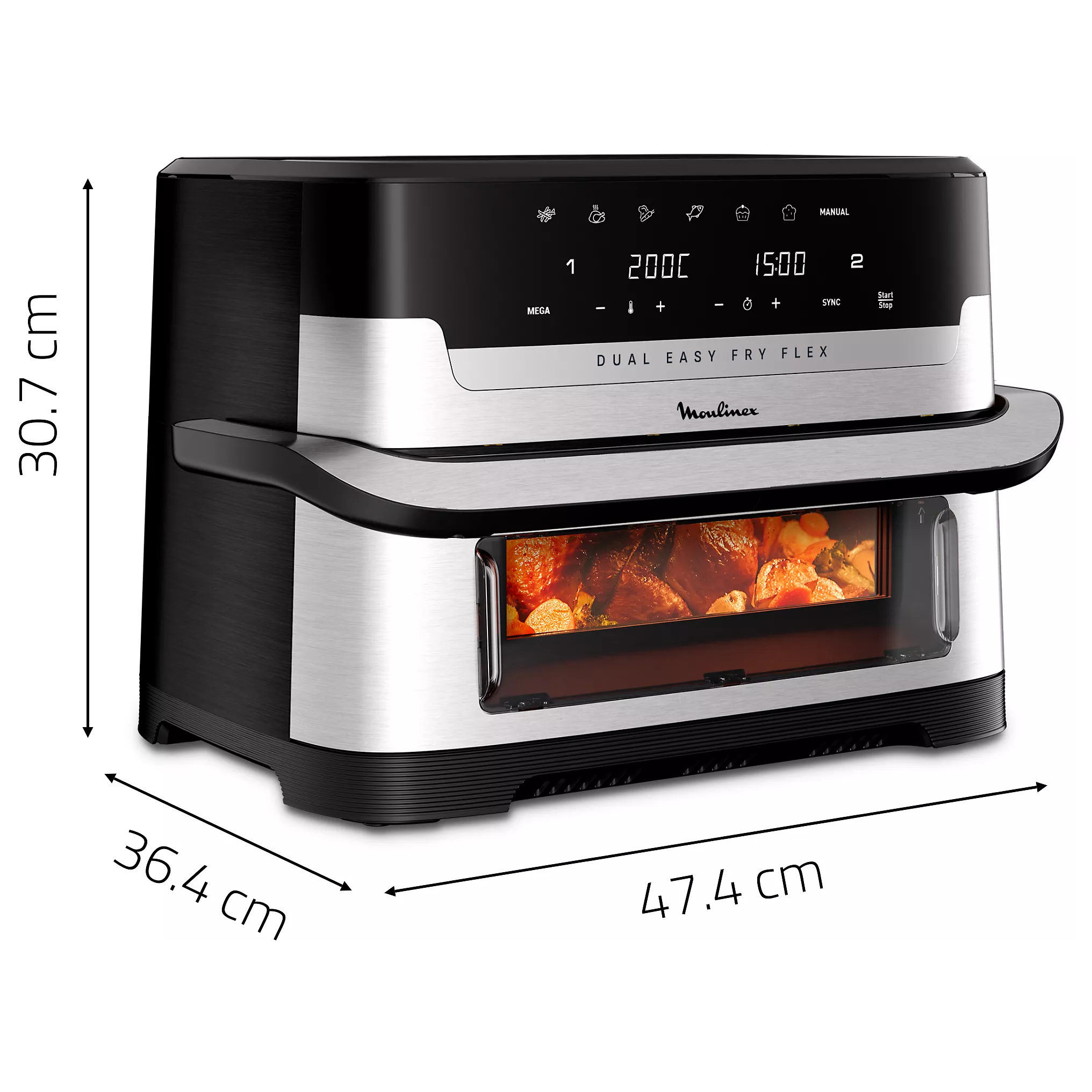 Heißluftfritteuse MOULINEX Easy Fry Dual Flex EZ922DF0 – Bild 5