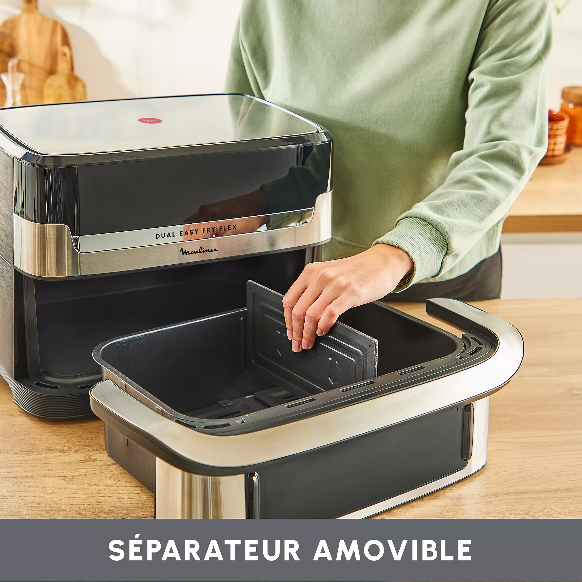 Heißluftfritteuse MOULINEX Easy Fry Dual Flex EZ922DF0 – Bild 4
