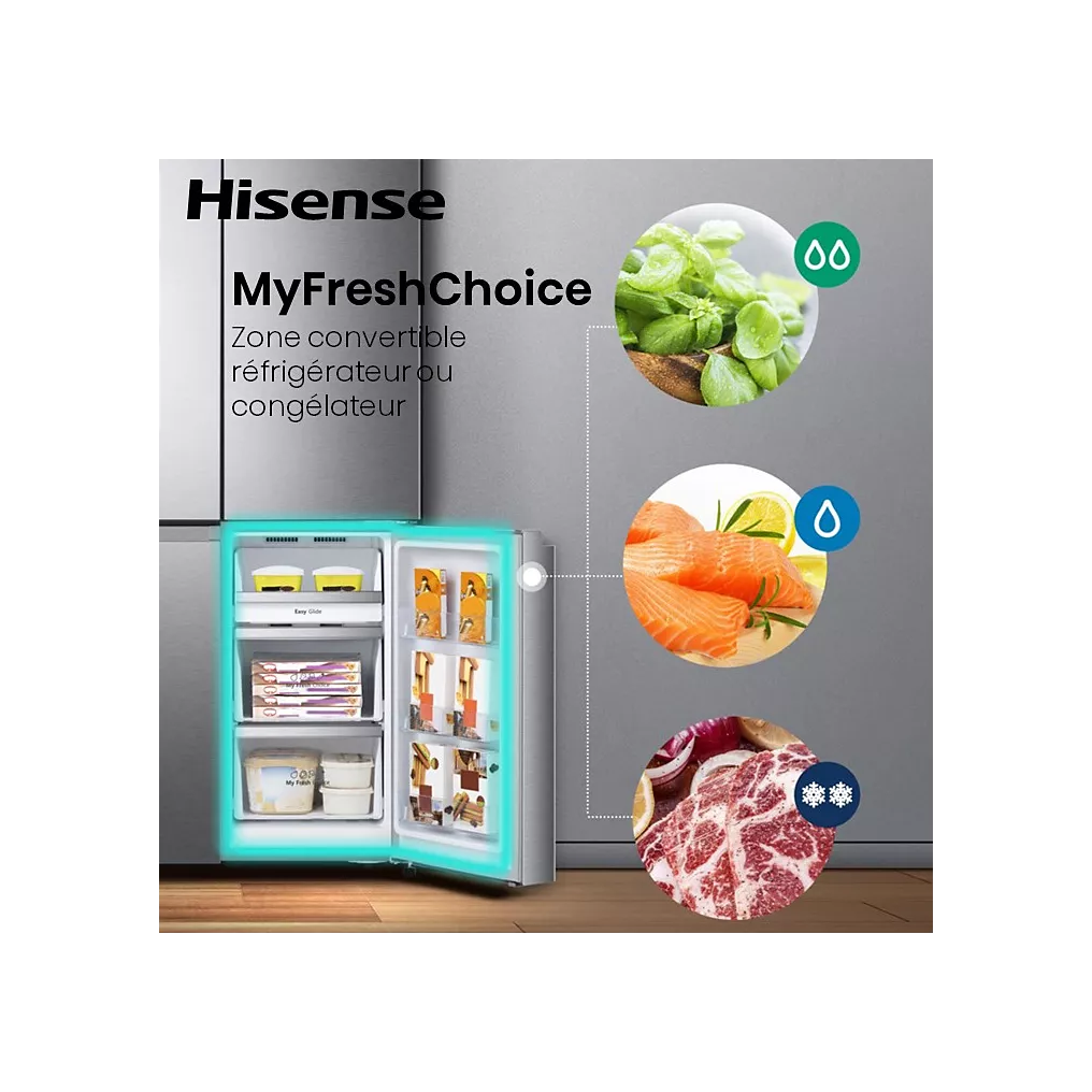 Mehrpforten-Kühlschrank HISENSE RQ5P470SMIE – Bild 4