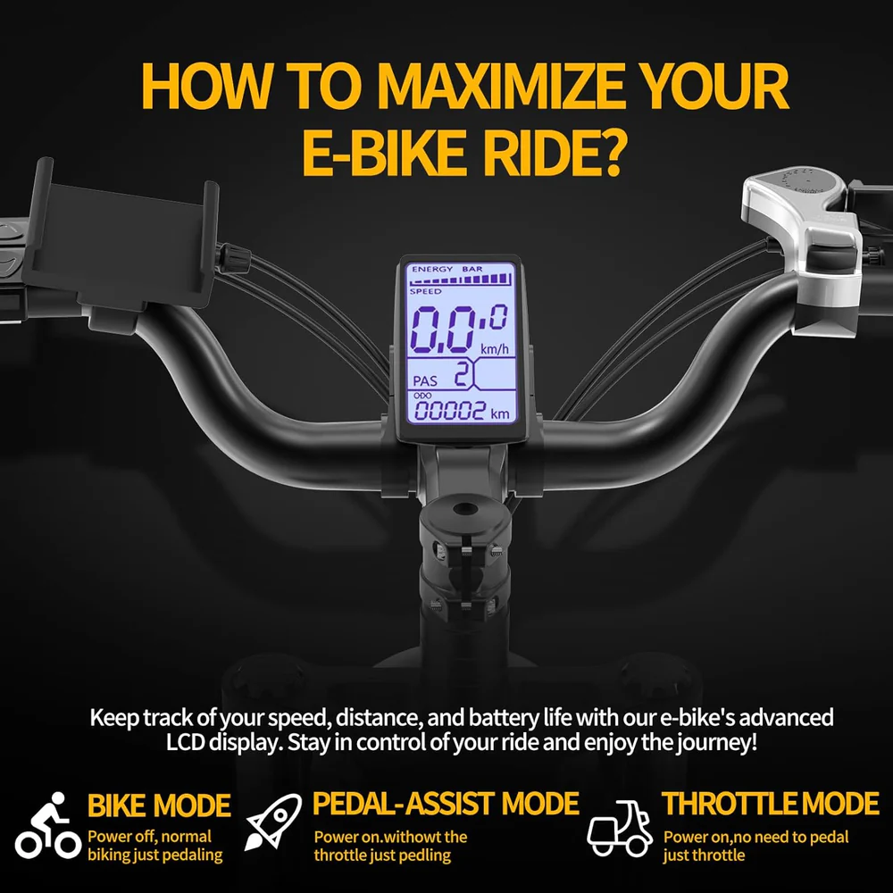 Ridstar Q20 1500W 48V 20AH Fatbike E-Bike – Bild 7