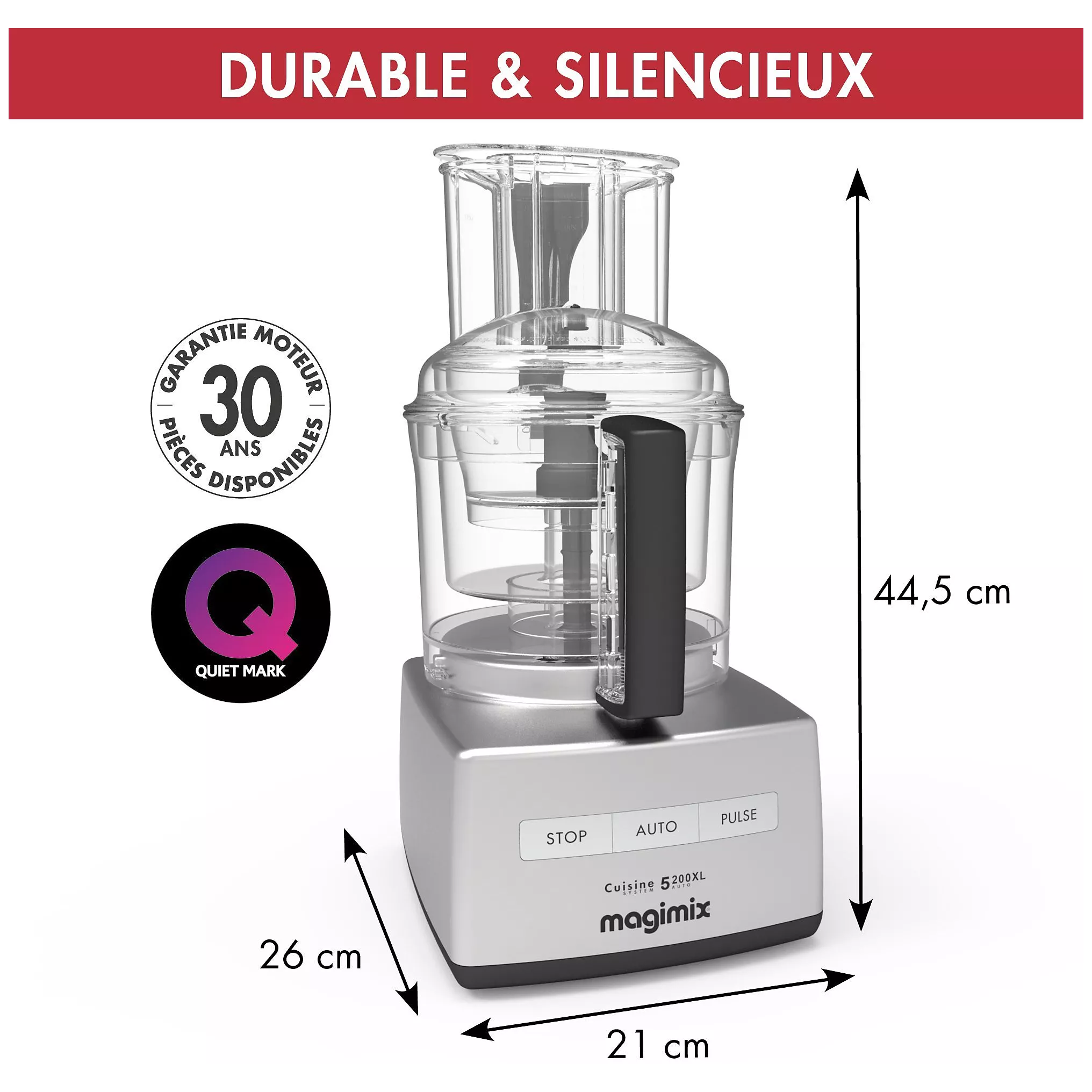 Multifunktions-Küchenmaschine MAGIMIX CS 5200 XL Premium Chrom Glänzend – Bild 5