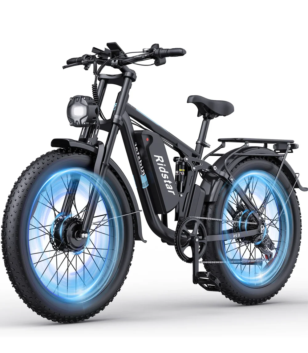 E-Bike Ridstar E26 Pro à Doppelmotor 2000 W 48 V 23 Ah