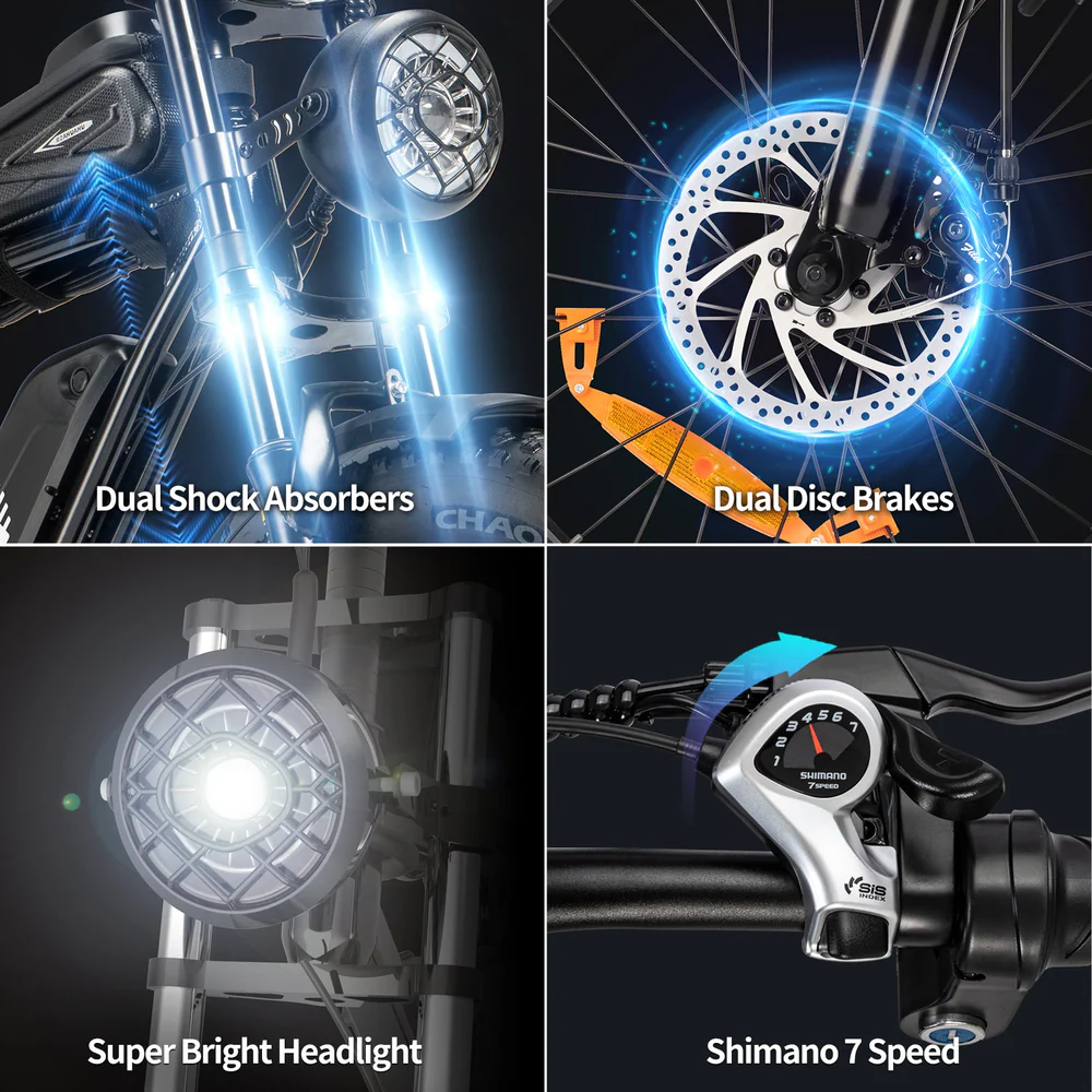 E-Bike YVY K20 Lite 1000W Fatbike – Bild 7