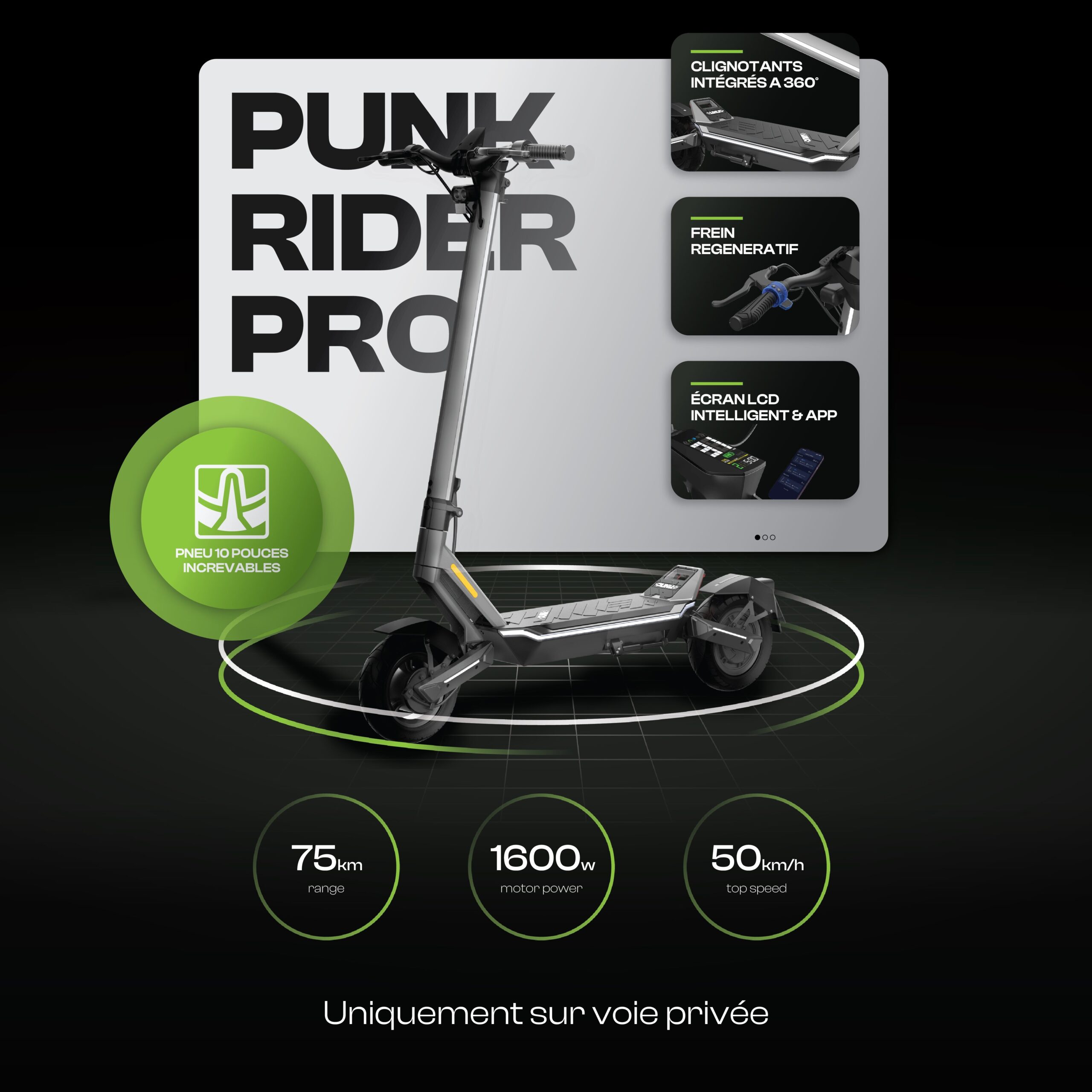 Elektro-Scooter PUNK RIDER PRO – Bild 7